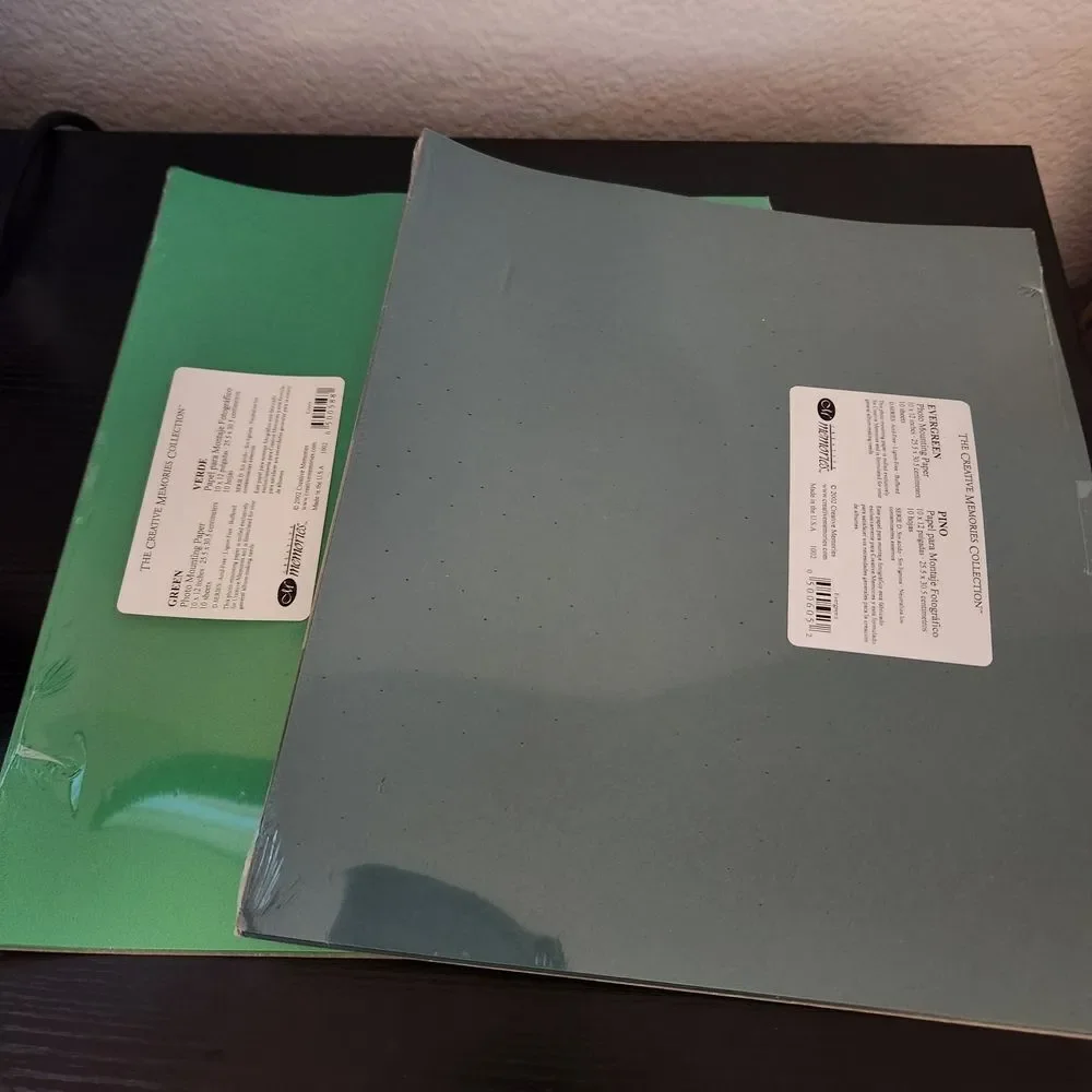 Creative Memories Shades of Red Paper Pack & 2 Green Packs Photo Mounting Paper